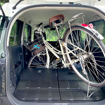 ワゴンRスマイル ロードバイク 27インチ 自転車 乗せ方 積載 固定方法